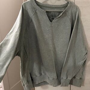 American Eagle Washed Sage Crewneck Sweatshirt